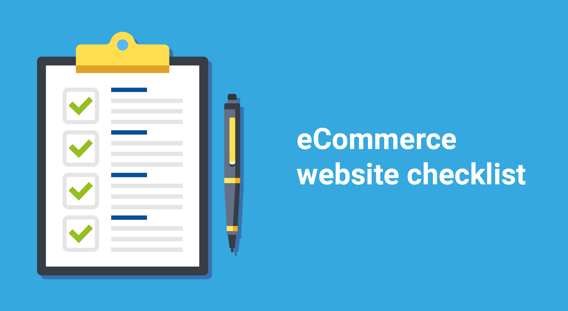 eCommerce websites design for small business checklist